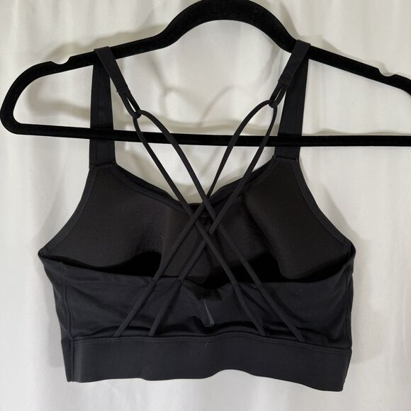 Nike Sports Bra Women's Medium Black Padded Pullover Cross Strappy - Picture 4 of 7